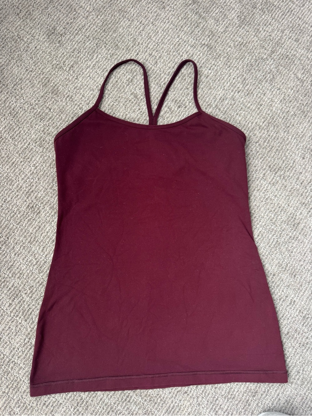 lululemon athletica Power Y, Maroon Strap Tank